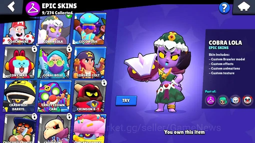 Brawl Stars Accounts 5877 Trophy|2,4K Bling|29 Brawlers 3 Max Lvl |9 Ep image 14
