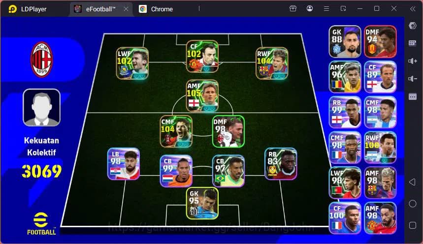 eFootball Accounts ANDROID|PW 3069|Javier Saviola + Lampard + Gerrard image 1