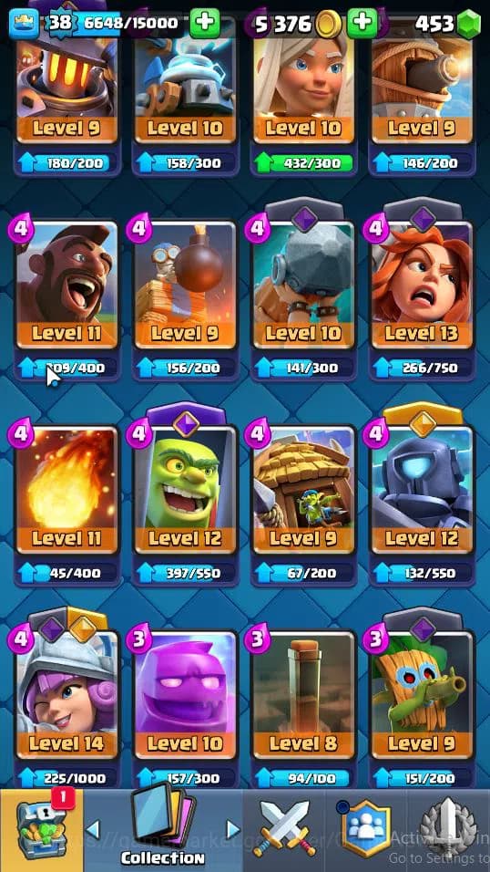 Clash Royale Accounts Lv 38|Trophy 7759|KTL 11|Limited Skin|Card 120|3 H image 5