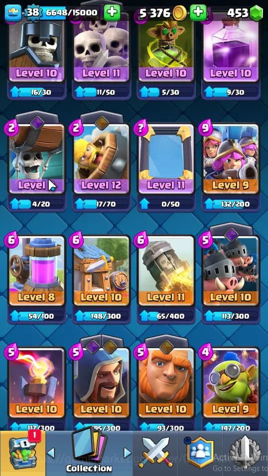 Clash Royale Accounts Lv 38|Trophy 7759|KTL 11|Limited Skin|Card 120|3 H image 6
