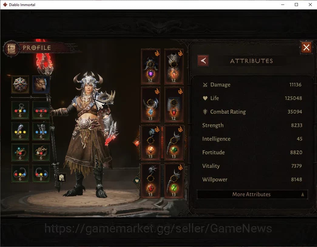 Diablo Immortal Accounts NA - High Heaven|CS ON|Lv60(534)|Druid|CR 35k|Reso image 4