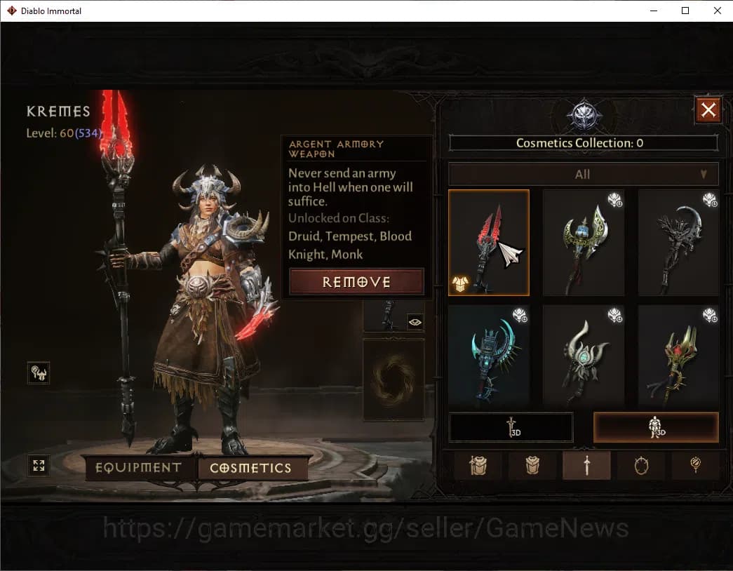 Diablo Immortal Accounts NA - High Heaven|CS ON|Lv60(534)|Druid|CR 35k|Reso image 9