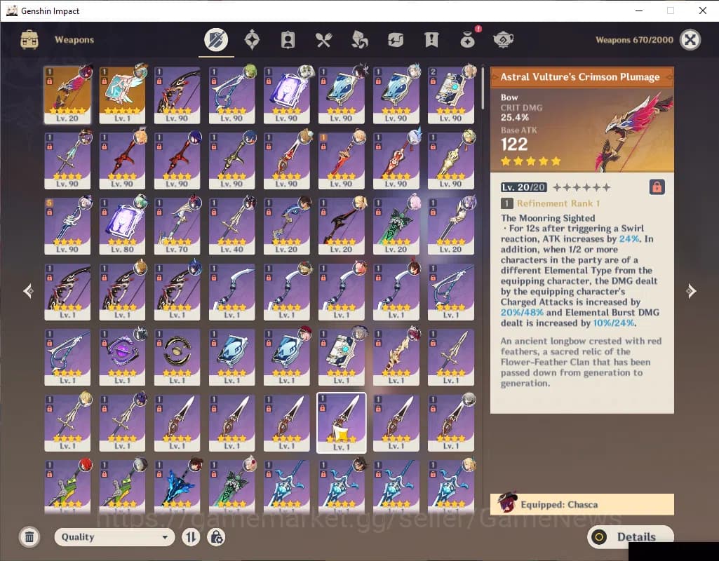 Genshin Impact Accounts ASIA|AR 59|9 Limited+2(*5Wep)|ChascaC1+Sign,Linnea image 6