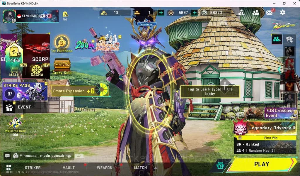 Blood Strike Accounts ASIA|ETHERNAL=ZERO|COLLAB=KAG-6|EVOLVED=FAL|LIMITE image 1