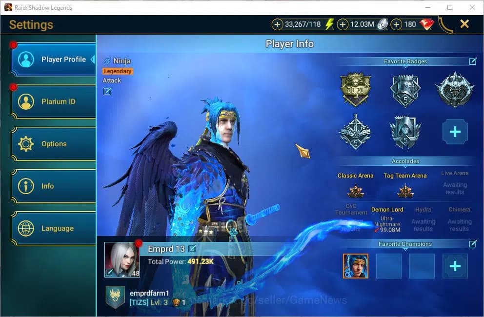Raid: Shadow Legends Accounts Lv48 491K Power|22 Legendary(Xenomorph,Ninja,Alice image 2