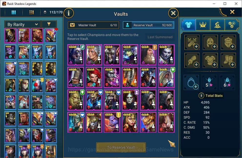 Raid: Shadow Legends Accounts Lv48 491K Power|22 Legendary(Xenomorph,Ninja,Alice image 6
