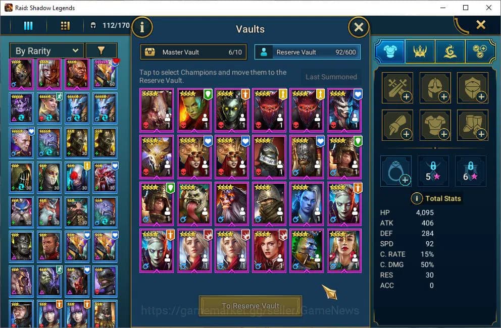 Raid: Shadow Legends Accounts Lv48 491K Power|22 Legendary(Xenomorph,Ninja,Alice image 7