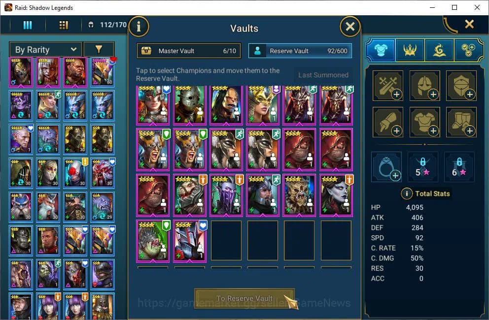Raid: Shadow Legends Accounts Lv48 491K Power|22 Legendary(Xenomorph,Ninja,Alice image 9