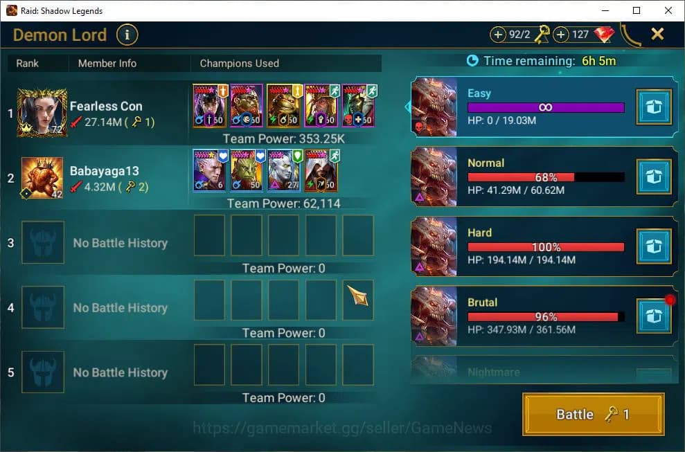 Raid: Shadow Legends Accounts Lv54 884K Power|1 Mythic(Lady Mikage)|24 Legend(Xe image 2