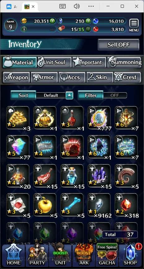 Last Cloudia Accounts GLOBAL|Rank 9|Collab Swordsman,Mia|Other Unit MBRe image 5