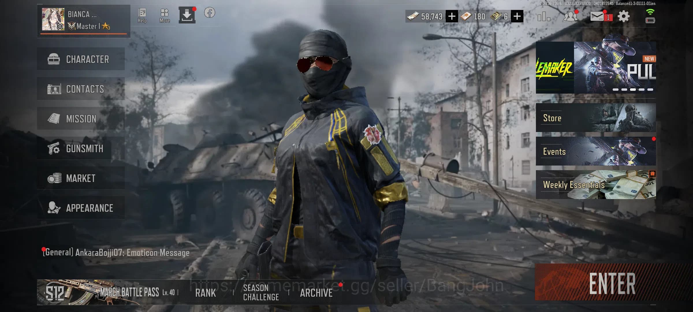 Arena Breakout Accounts Mobile|Lvl 30|SV 139,3M|CV 97,2M|2WP Legend Skin|C image 1