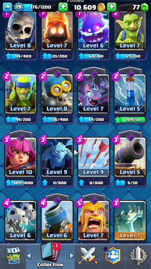 Clash Royale Accounts Lv 19|Trophy 1648|KTL 8|LimitedSkin|Total Card 40| image 6