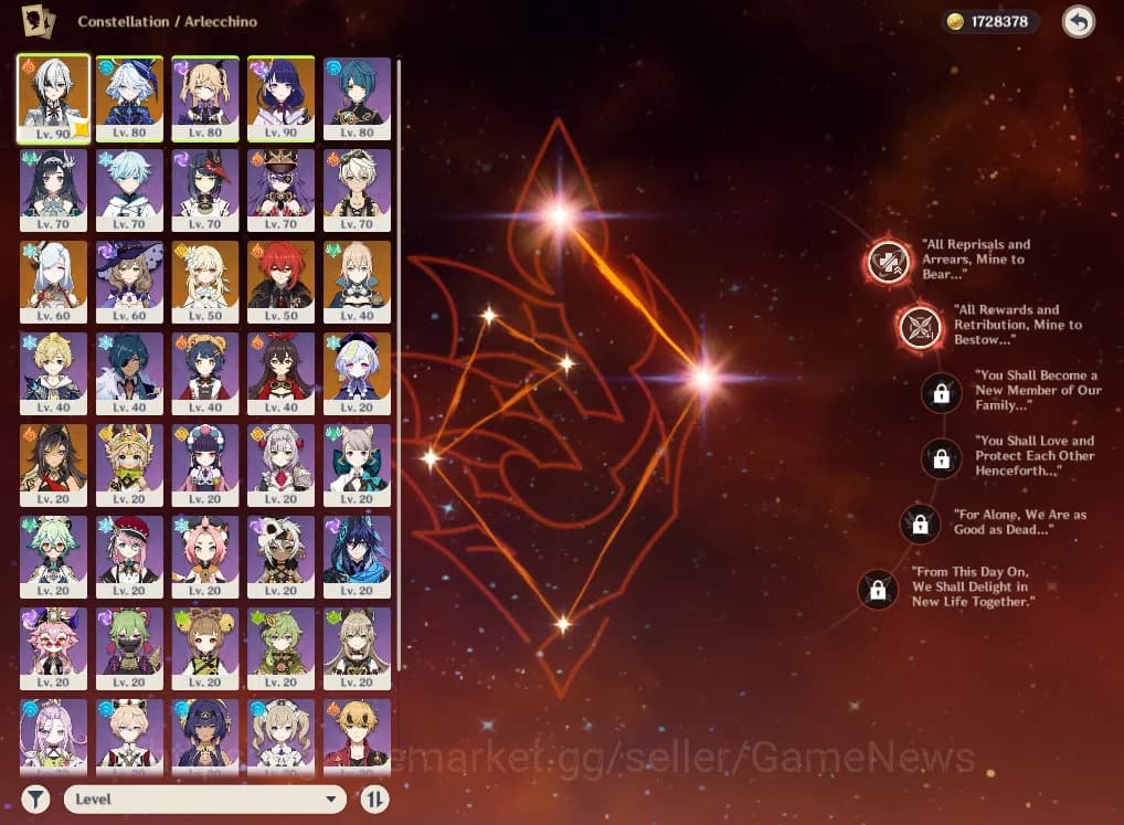 Genshin Impact Accounts ASIA|AR55|4Limited+2(*5Weapon)|ArlecchinoC2,Furina image 3