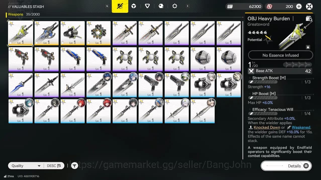 Arknights: Endfield Accounts Starter Fresh | ASIA | Laevatain Star 6 Limited | image 2