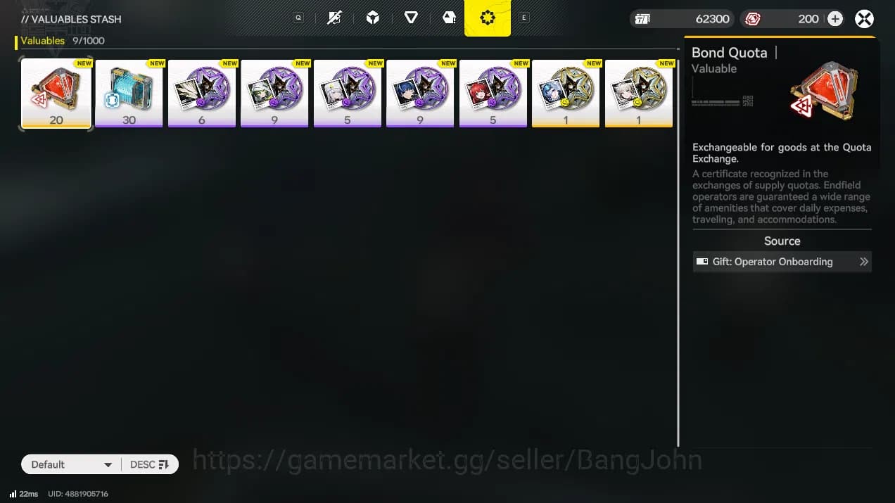 Arknights: Endfield Accounts Starter Fresh | ASIA | Laevatain Star 6 Limited | image 3