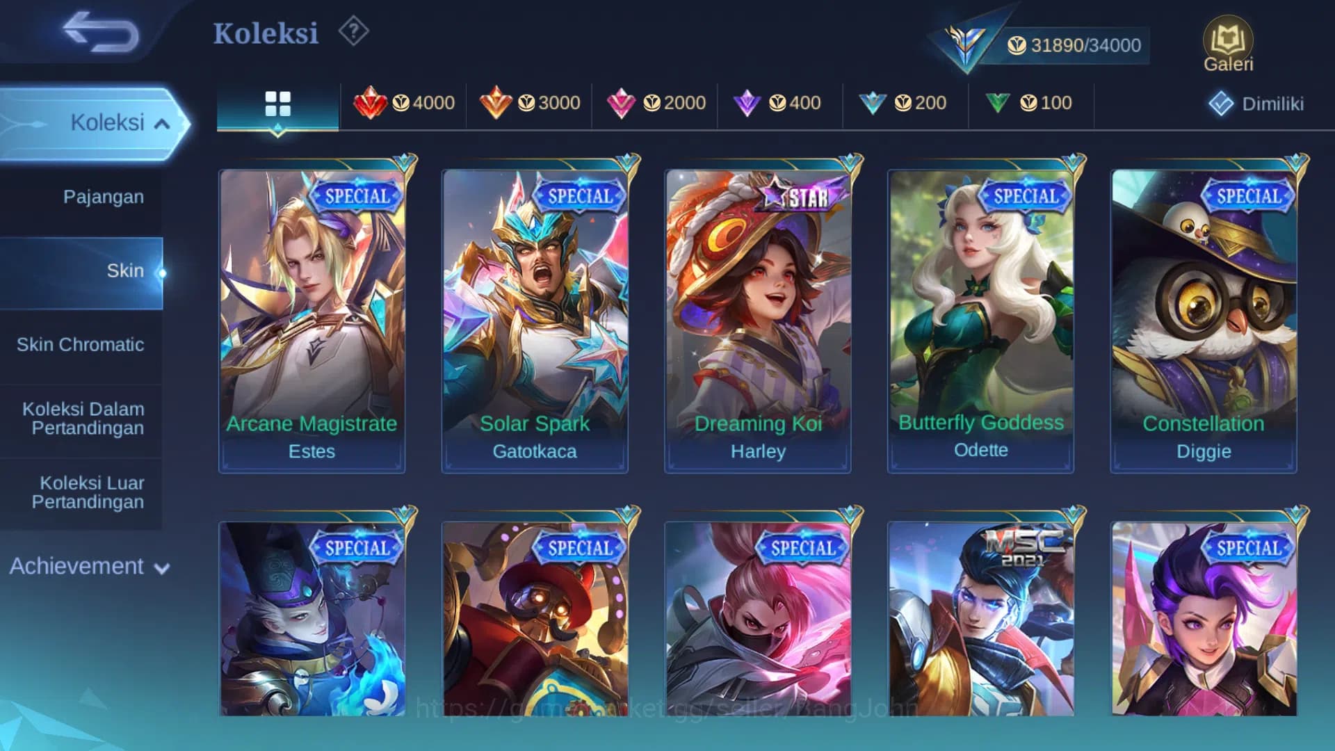 Mobile Legends: Bang Bang Accounts Hero 86 | Skin 156 | M7 Granger | Lunar Change | V image 10