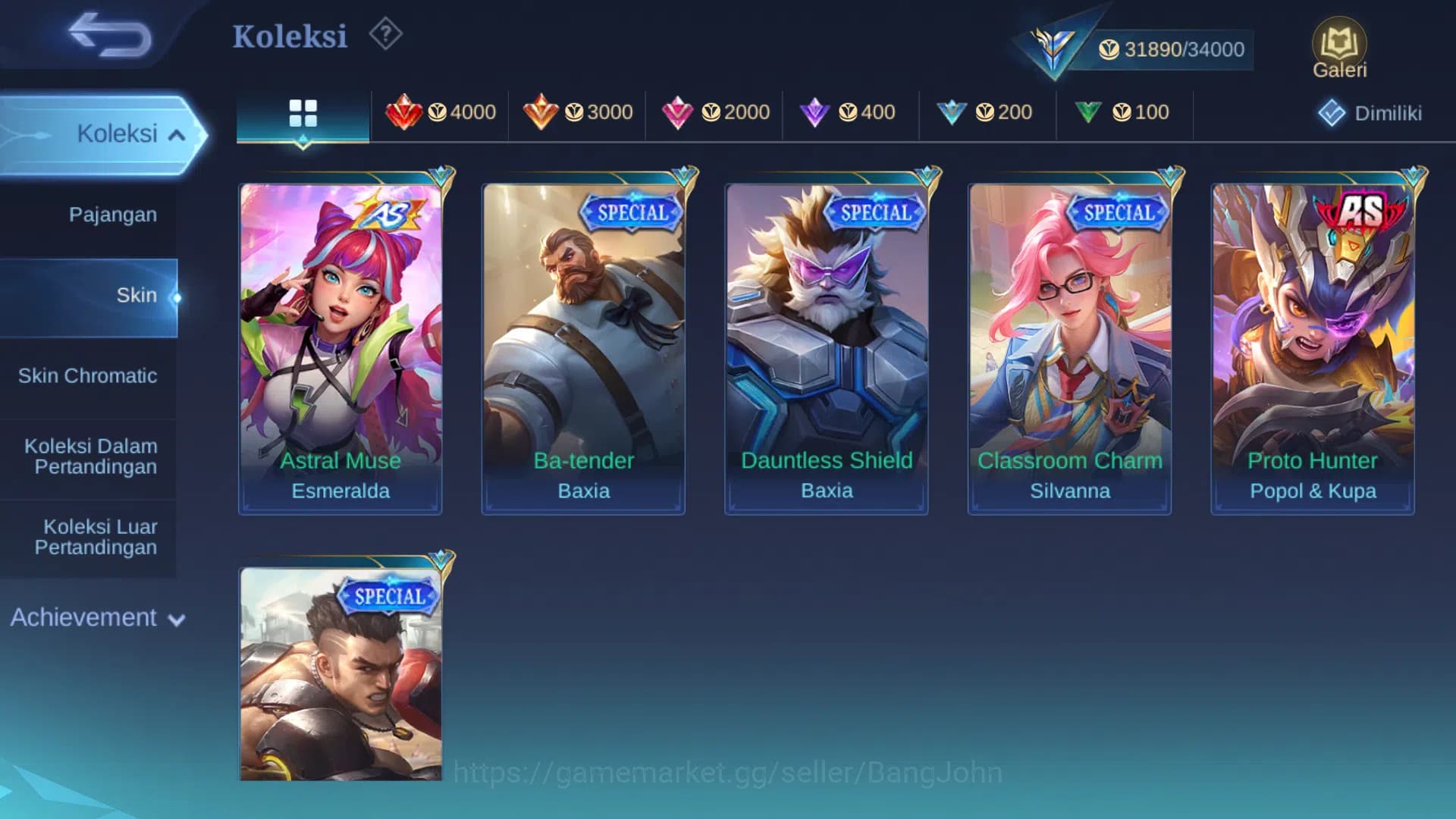 Mobile Legends: Bang Bang Accounts Hero 86 | Skin 156 | M7 Granger | Lunar Change | V image 13