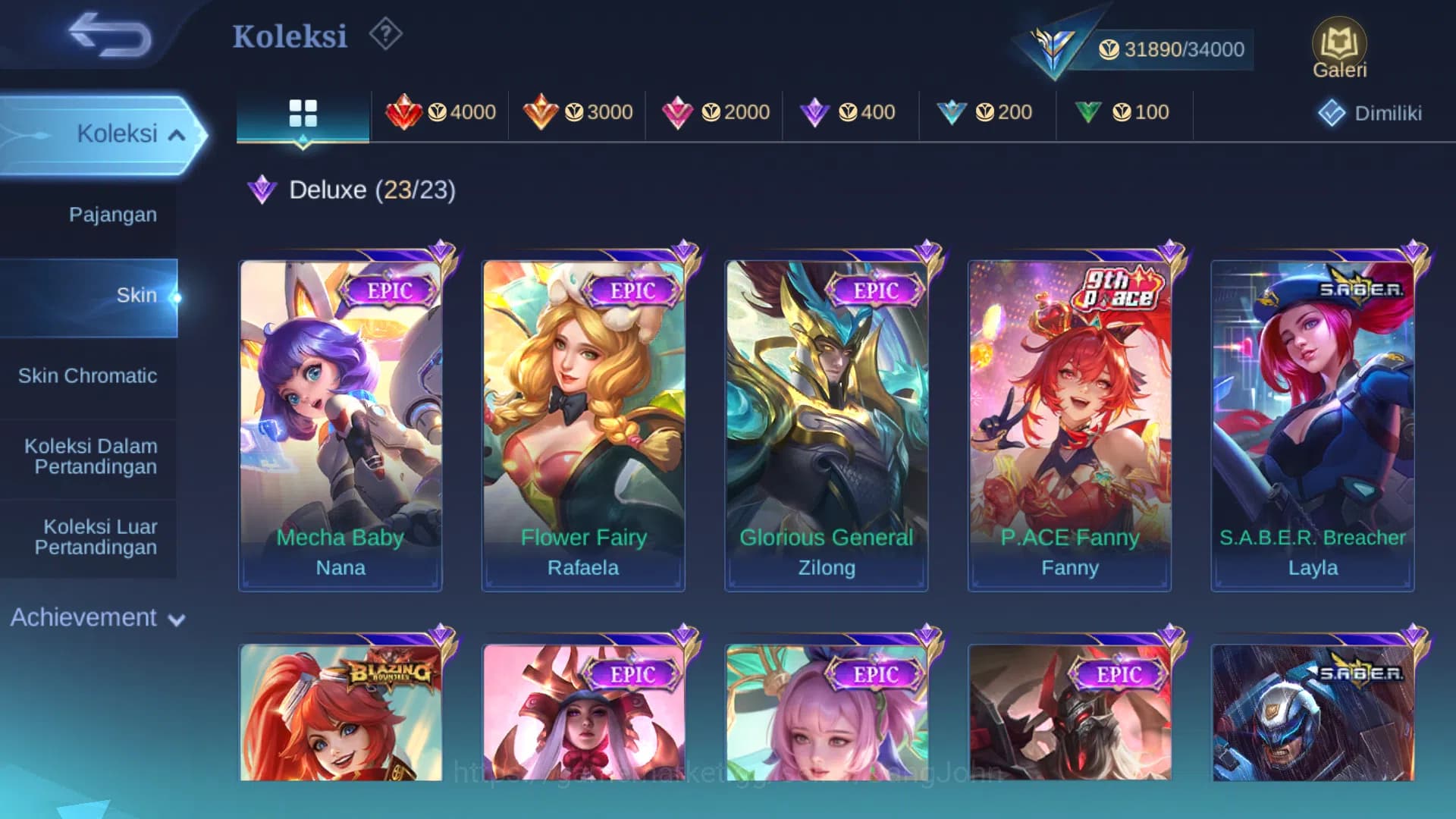 Mobile Legends: Bang Bang Accounts Hero 86 | Skin 156 | M7 Granger | Lunar Change | V image 3