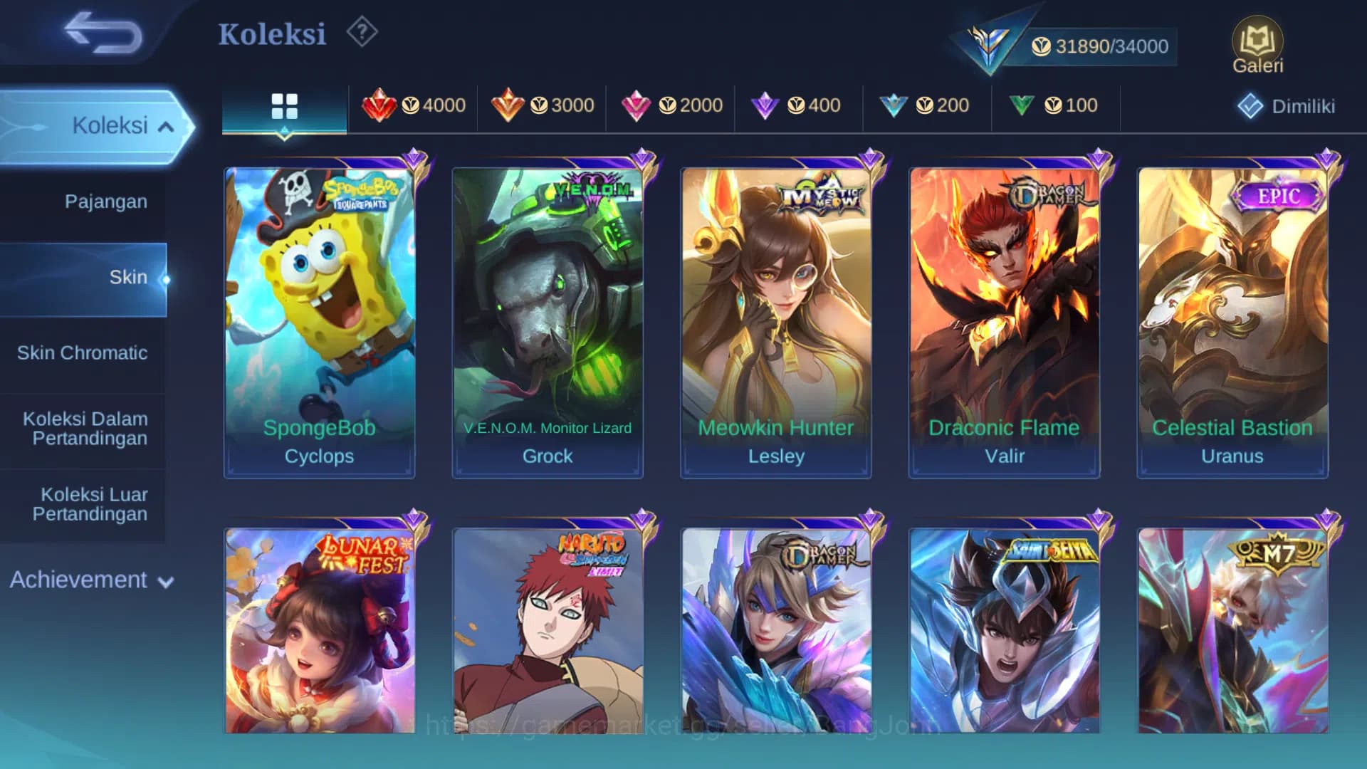 Mobile Legends: Bang Bang Accounts Hero 86 | Skin 156 | M7 Granger | Lunar Change | V image 5
