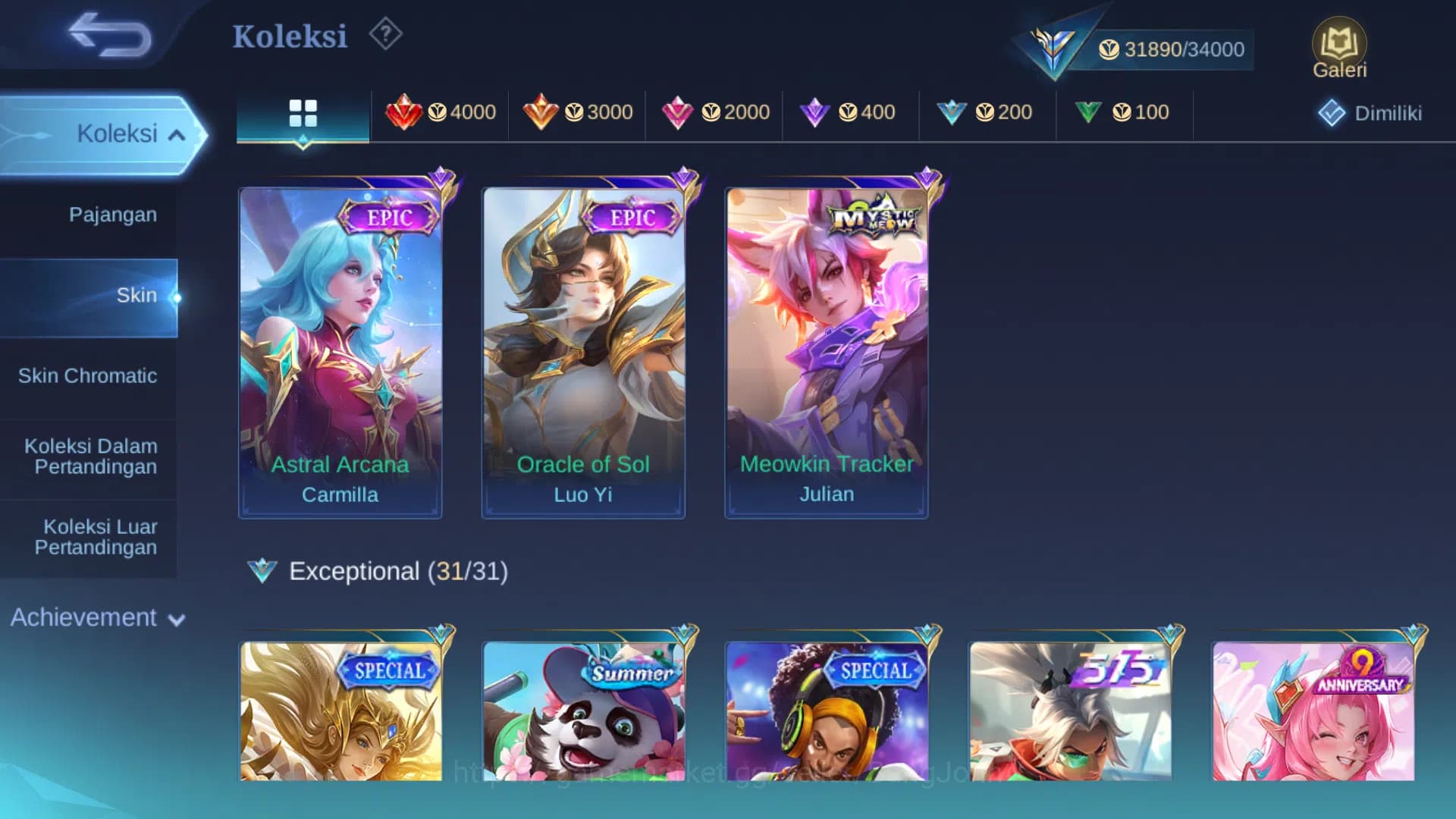 Mobile Legends: Bang Bang Accounts Hero 86 | Skin 156 | M7 Granger | Lunar Change | V image 7