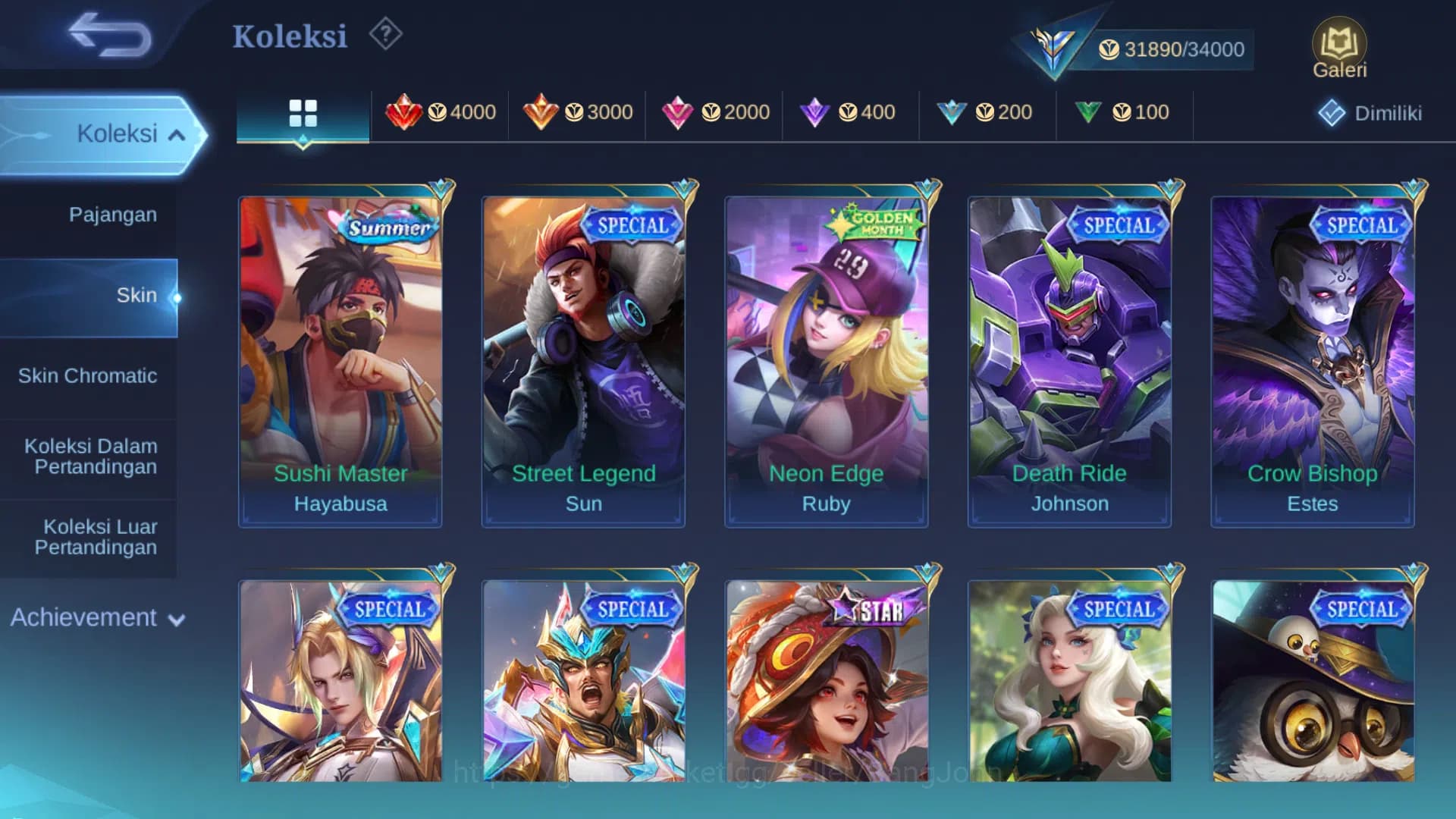 Mobile Legends: Bang Bang Accounts Hero 86 | Skin 156 | M7 Granger | Lunar Change | V image 9