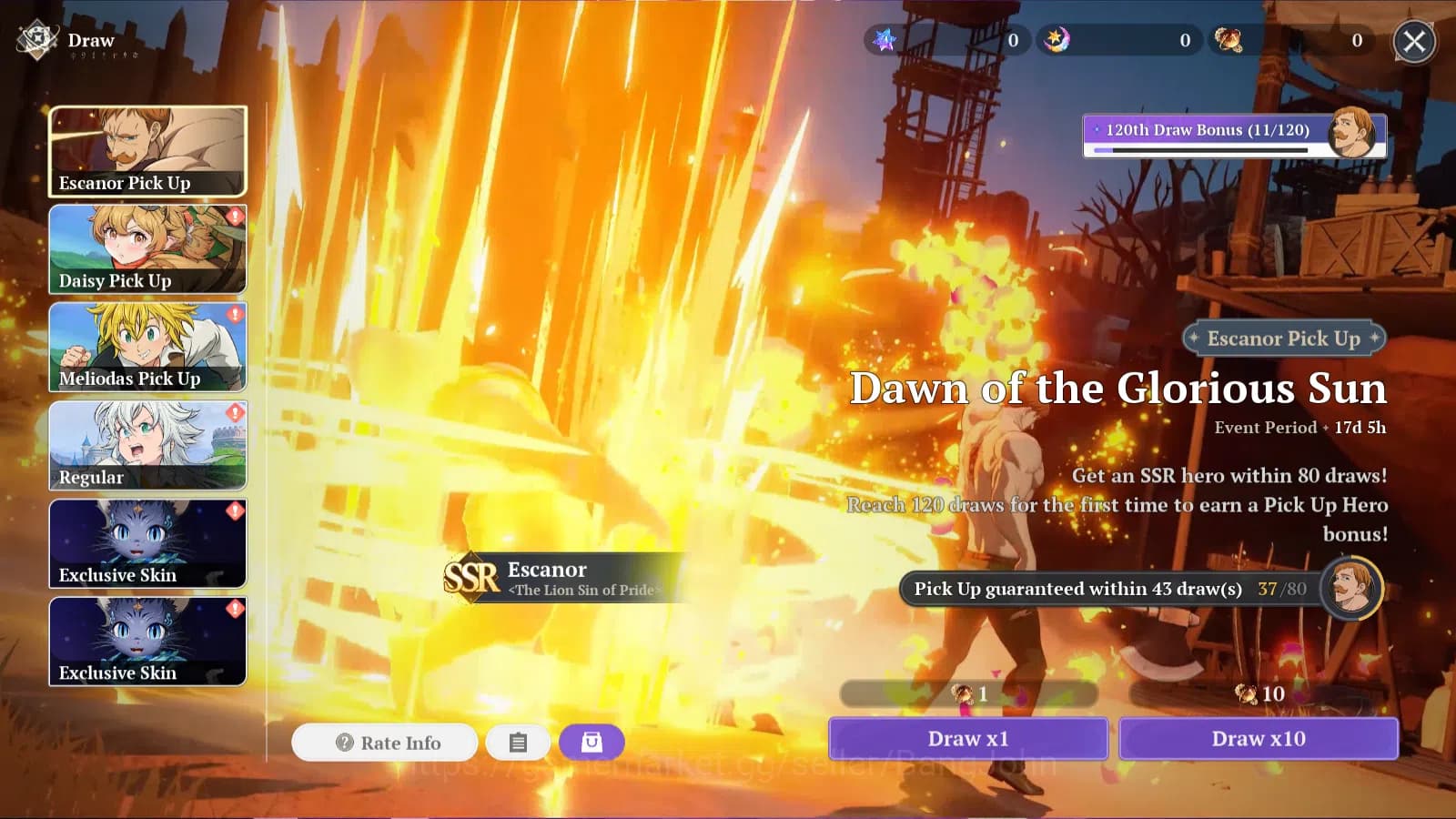 The Seven Deadly Sins: Origin Accounts EUROPE|FreshStarterLvl|3SSR|Escanor,Guila,Jericho& image 3