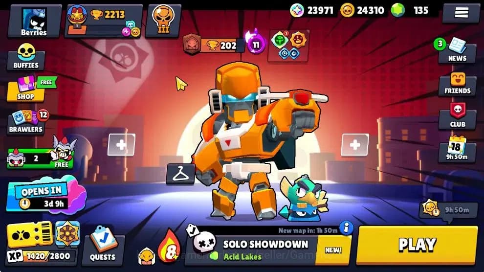 Brawl Stars Accounts 2213 Trophy|23K Bling 135 Gem|37 Brawlers 2 Max Lv image 1