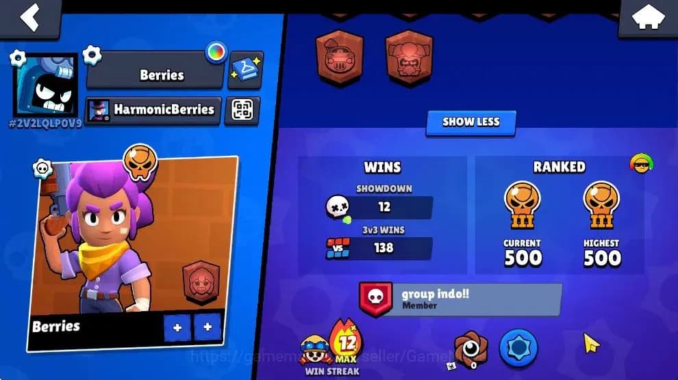 Brawl Stars Accounts 2213 Trophy|23K Bling 135 Gem|37 Brawlers 2 Max Lv image 3