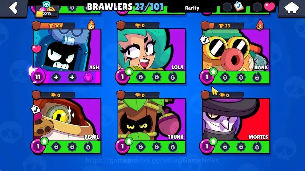 Brawl Stars Accounts 2213 Trophy|23K Bling 135 Gem|37 Brawlers 2 Max Lv image 6
