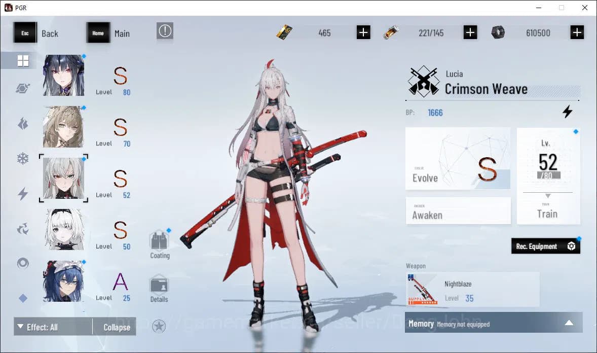 Punishing: Gray Raven Accounts ASIA|Lv 89 | [S Nirvantia,S Crepuscule,S Lucia,S F image 8