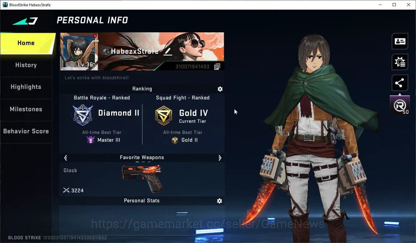 Blood Strike Accounts ASIA|ETERNAL Lv4 M4A1-Blight+DualBlades-Perdition, image 19