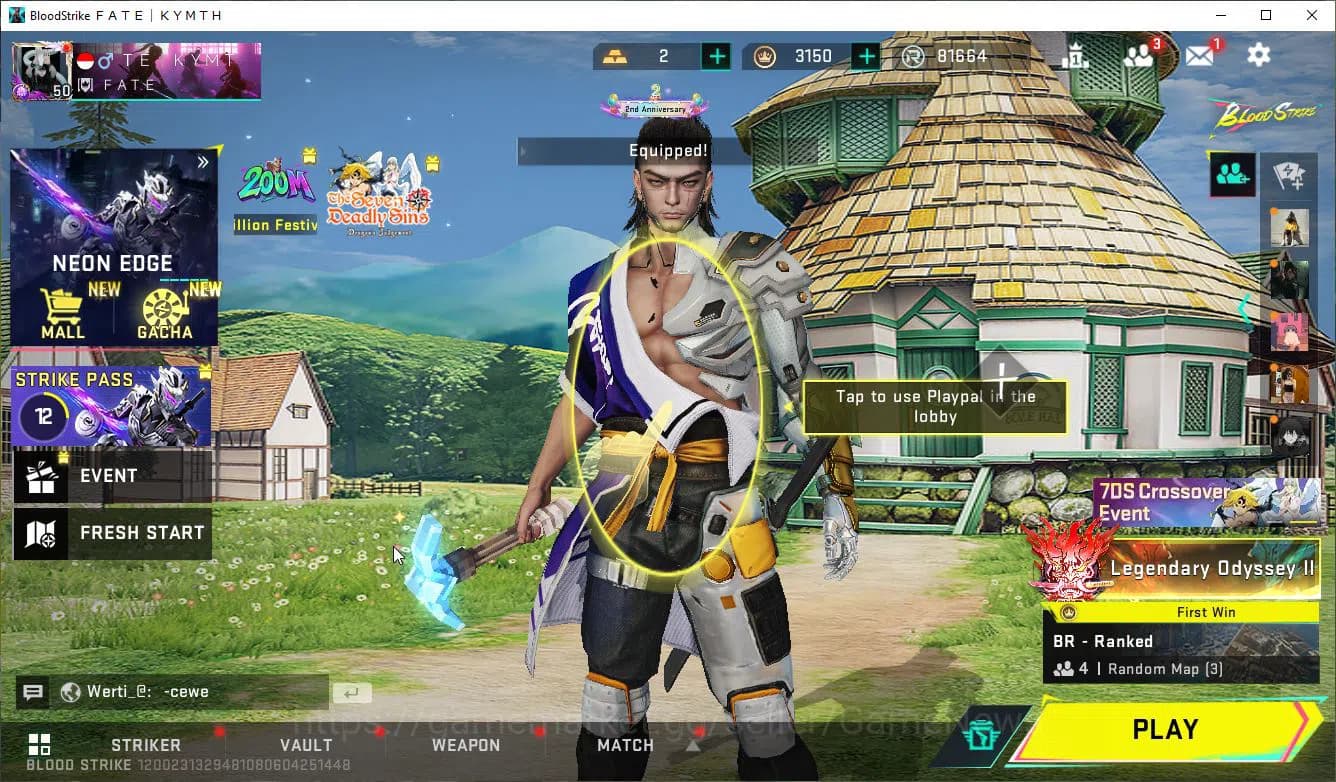 Blood Strike Accounts ASIA|MELE AXE-Crystal+Collab 7DS(QBZ95,Kar98k),AOT image 1