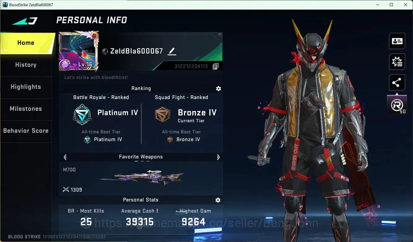 Blood Strike Accounts ASIA| Limited Butterfly Knife (2nd Anniv) | 2 7DS image 1