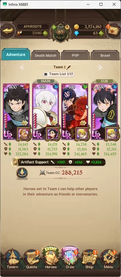 The Seven Deadly Sins: Grand Cross Accounts Global | 3.2M CC |1 LR | Salos, Merlin Esca, Chaos image 7