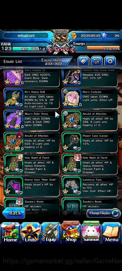 Grand Summoners Accounts Global|Rank 123|23 Ascend|RoyTW,EmiyaTW,Summer (Mi image 11