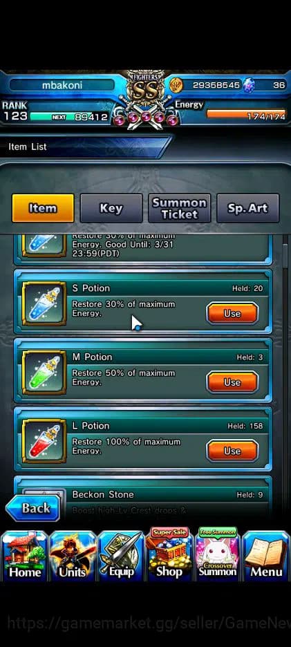 Grand Summoners Accounts Global|Rank 123|23 Ascend|RoyTW,EmiyaTW,Summer (Mi image 2