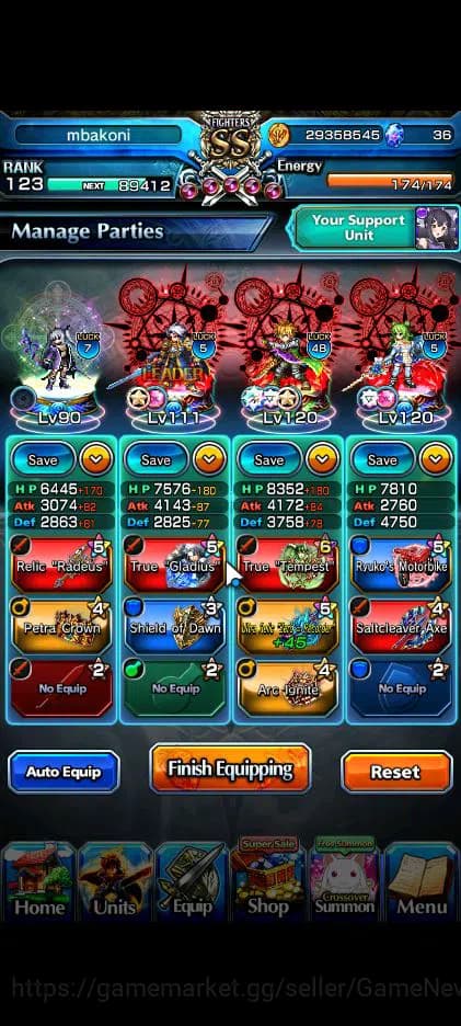 Grand Summoners Accounts Global|Rank 123|23 Ascend|RoyTW,EmiyaTW,Summer (Mi image 3