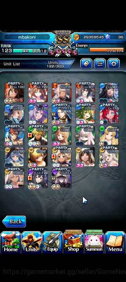Grand Summoners Accounts Global|Rank 123|23 Ascend|RoyTW,EmiyaTW,Summer (Mi image 4