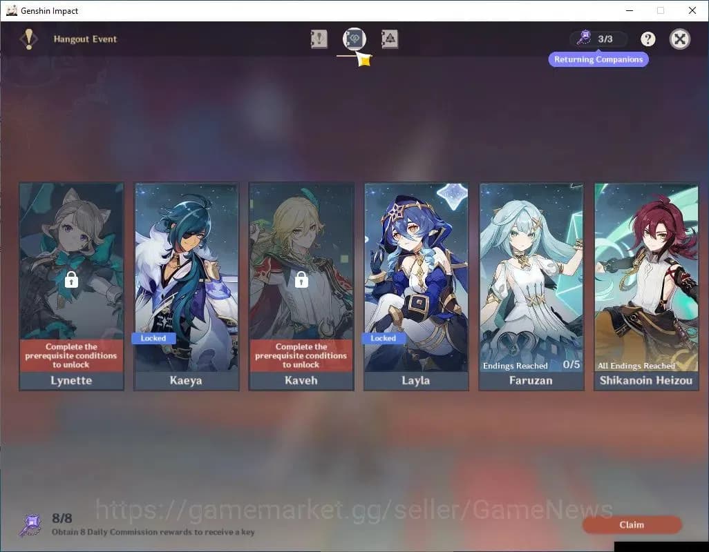 Genshin Impact Accounts Asia|AR 57|9 Limit +5(*5WEP)|Navia+Sign,Raiden,Kok image 13