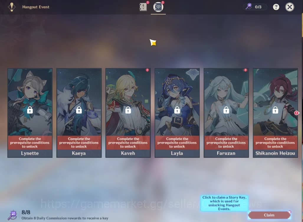 Genshin Impact Accounts ASIA|AR33|Starter|1Limited+11(*4Character)|Eula,Ti image 3
