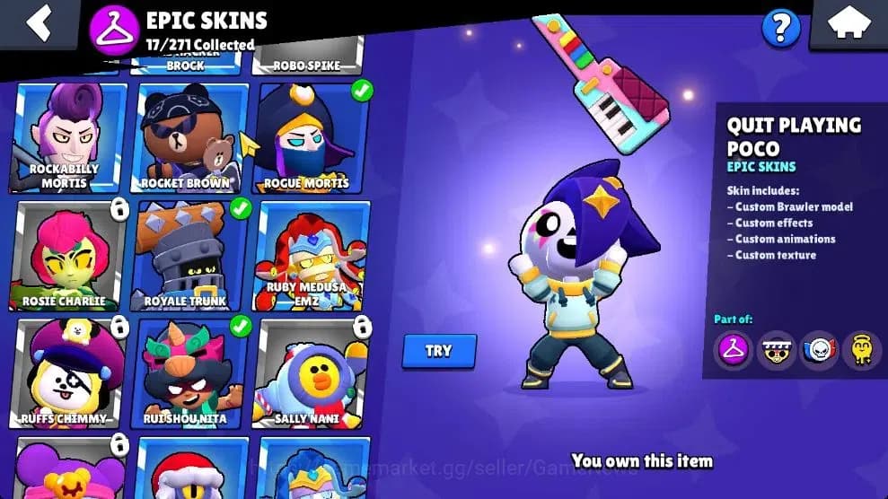 Brawl Stars Accounts 3809 Trophy|48 Brawlers 8 Max Lvl [Mortis,Leon,Max image 20
