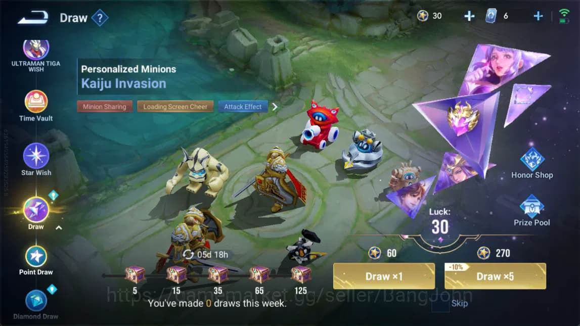 Honor of Kings Accounts GLOBAL | hero 37, skin 33 | SXNX houyi, legend lad image 6