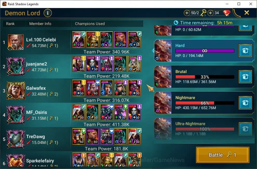 Raid: Shadow Legends Accounts Lv47 1,4M Power|1 Mythic(Androc)|31 Legend(Ninja,A image 3