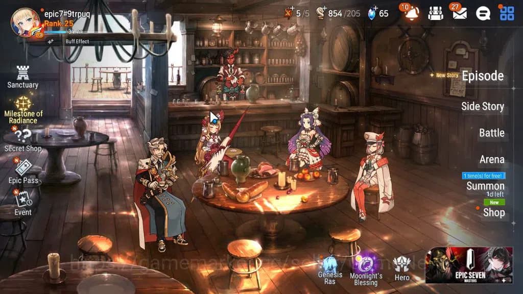 Epic Seven Accounts GLOBAL UNVERIF|New Era|3 ML(Harsetti, SE Celine, T image 1