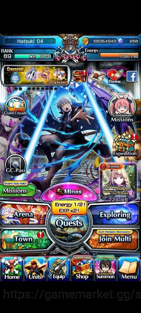 Grand Summoners Accounts Global|Rank 89|258 CC+7 RGB|15 Ascend+6 TW|[Friere image 1