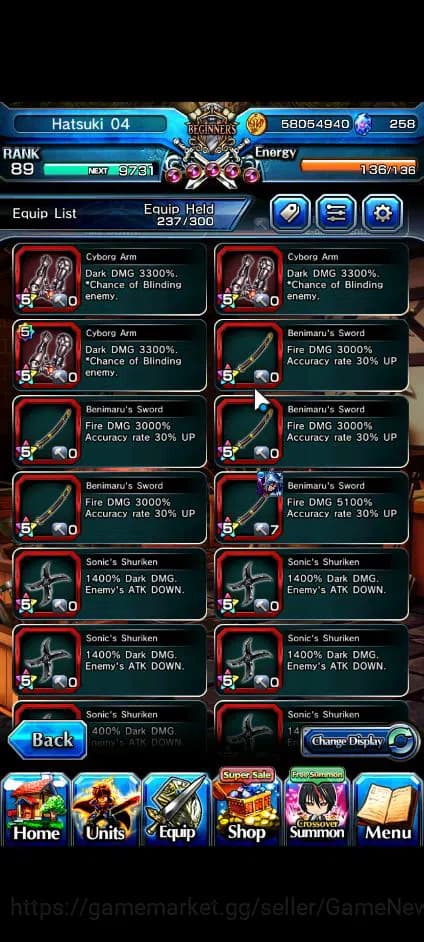 Grand Summoners Accounts Global|Rank 89|258 CC+7 RGB|15 Ascend+6 TW|[Friere image 10