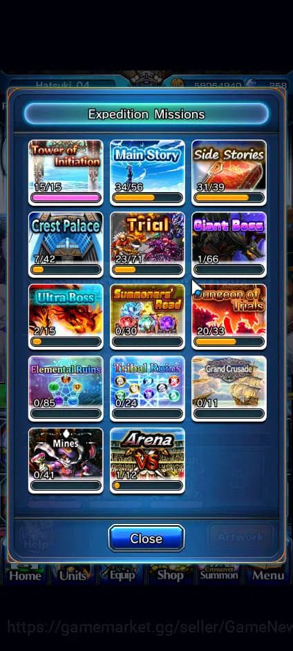 Grand Summoners Accounts Global|Rank 89|258 CC+7 RGB|15 Ascend+6 TW|[Friere image 14