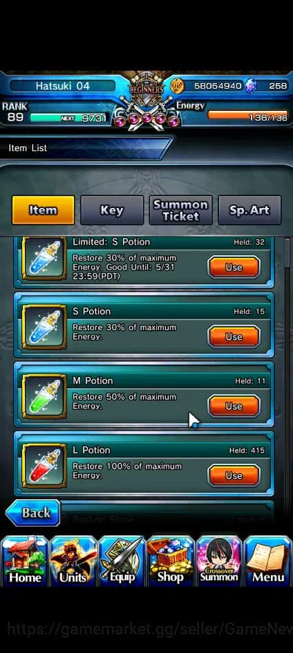 Grand Summoners Accounts Global|Rank 89|258 CC+7 RGB|15 Ascend+6 TW|[Friere image 20