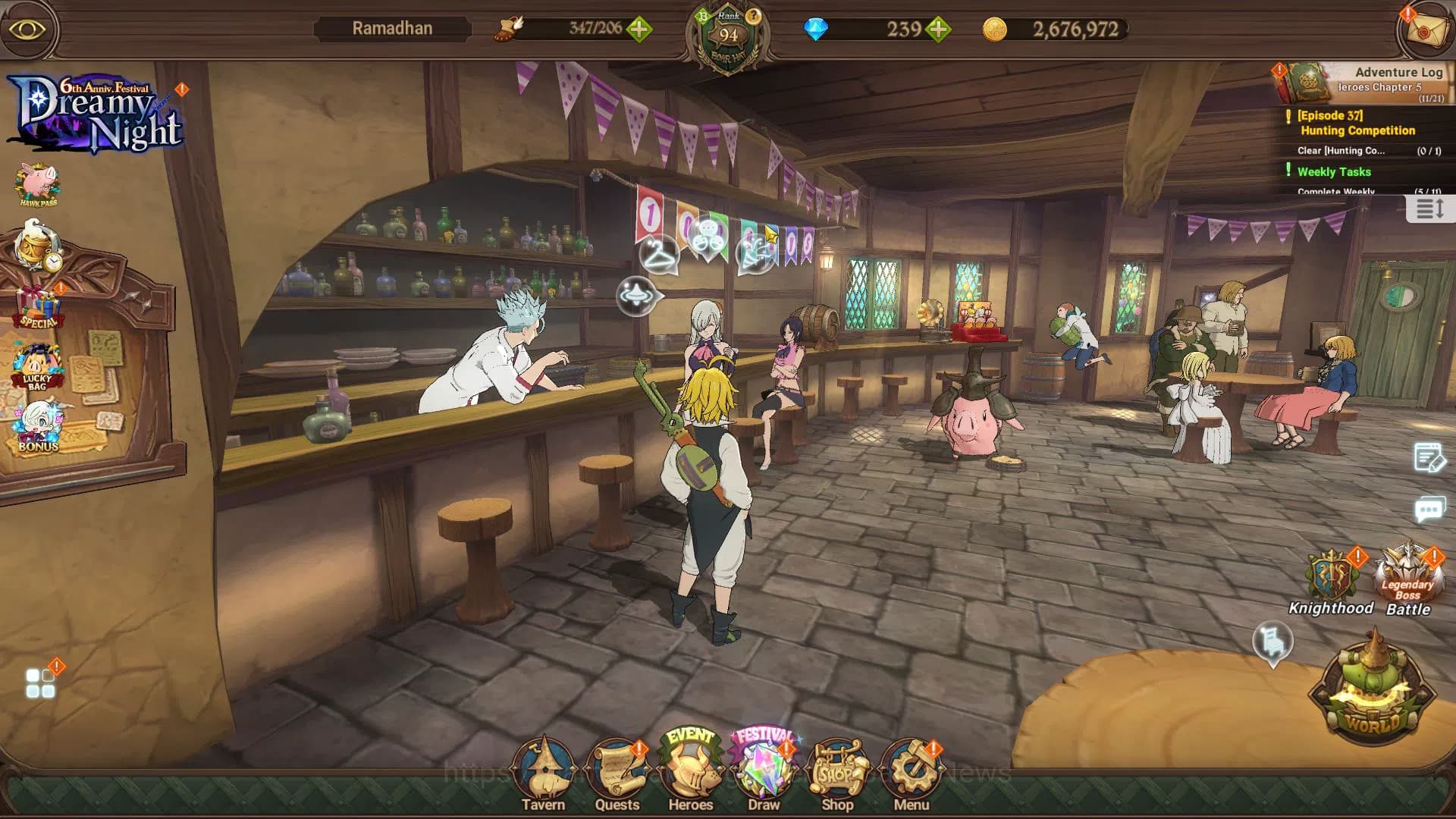 The Seven Deadly Sins: Grand Cross Accounts Asia|4,2M CC|57 LS+239 DM|1 LR+7 UR+Full Colab FF| image 1
