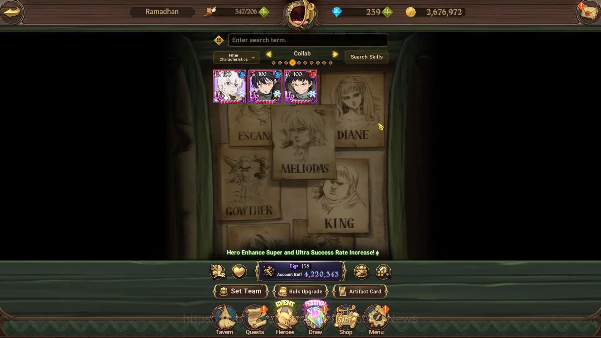 The Seven Deadly Sins: Grand Cross Accounts Asia|4,2M CC|57 LS+239 DM|1 LR+7 UR+Full Colab FF| image 5